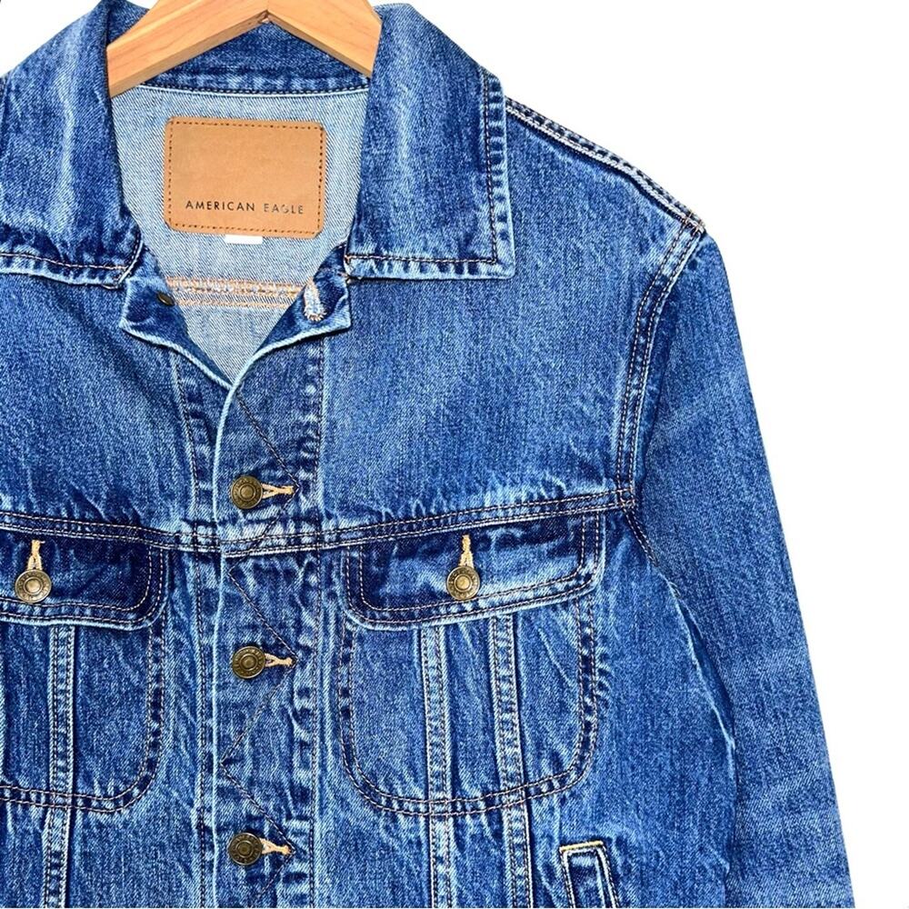 American Eagle Classic Denim Jacket Size Small - Picture 3 of 15